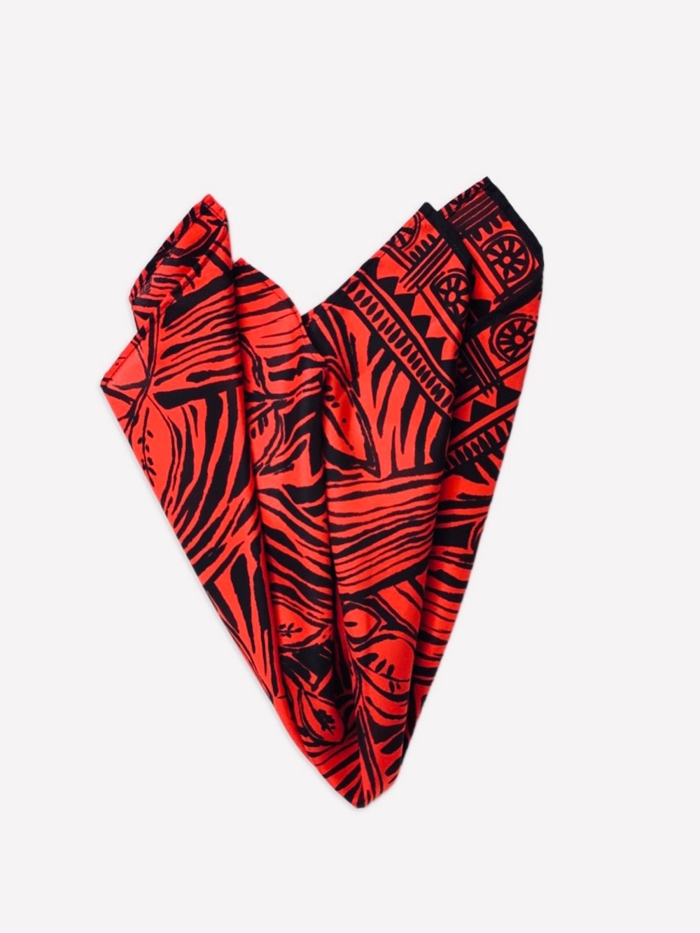 NWT SILKLETTE Impassioned 100% Fine Silk Kerchief Scarf RED/BLACK